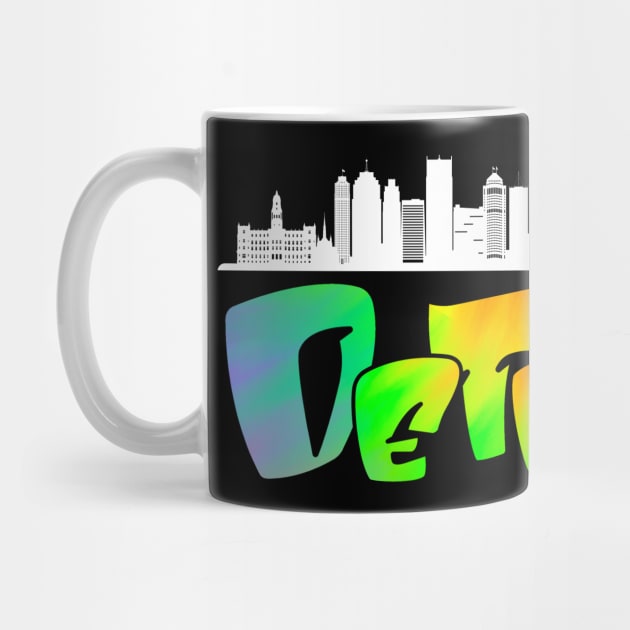 Detroit Michigan Skyline by Energized Designs